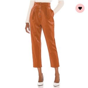 Revolve Faux Leather Pleated Pants